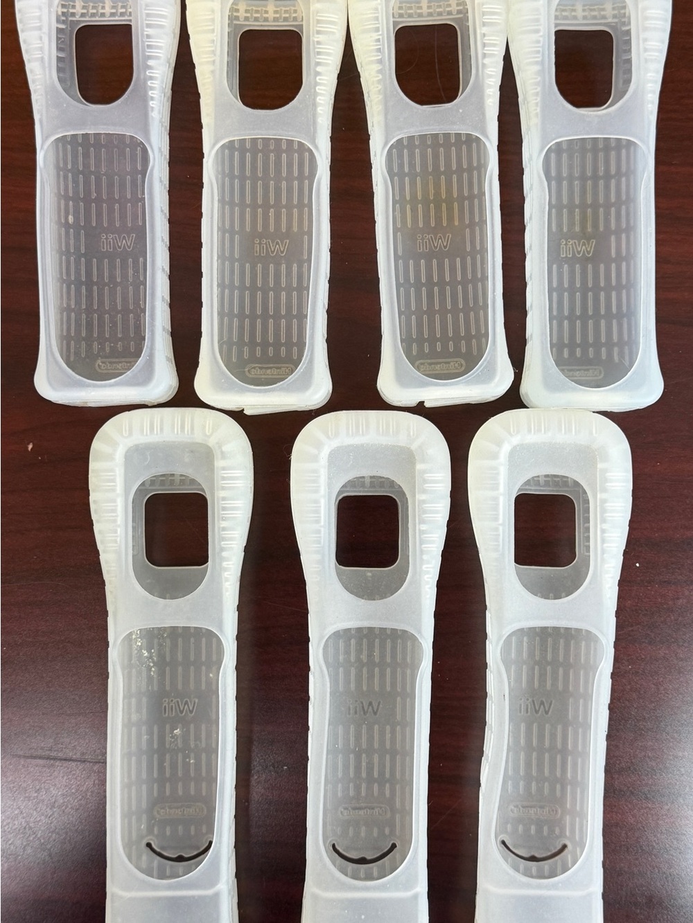 Clear Silicone Remote Control Sleeve Cover for Wii - White/Clear